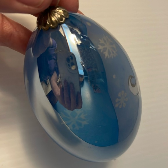 Pier 1 Elegant Blue and Green Hanging Ornament with angel. - Picture 5 of 11